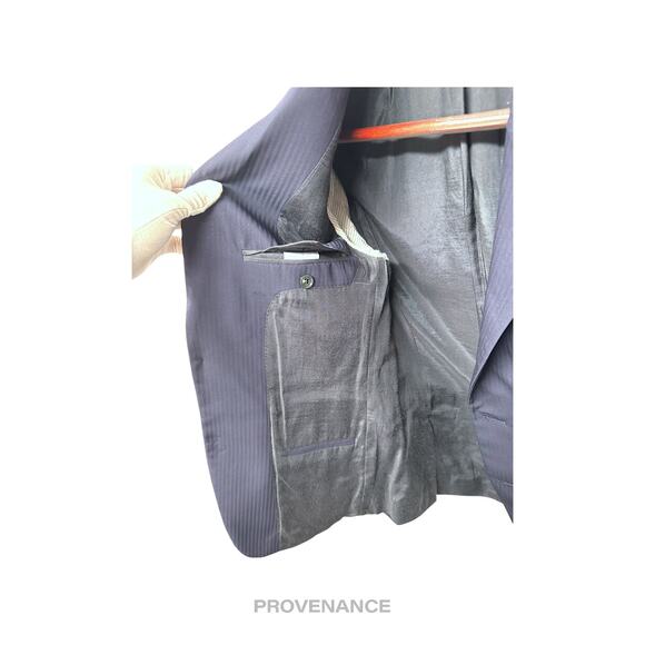 🔴  Alexander McQueen Jacket Coat Blazer - Striped Navy 36R - Picture 10 of 15